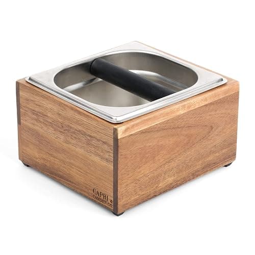 Knock Box | Large Capacity Espresso Knock Box | Non-Slip Base Knock Box Espresso | Coffee Knock Box | Shock Absorbant Espresso Knock Box and tamp station | Knock box for espresso coffee grounds - Image 1