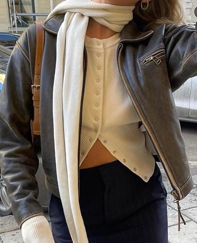 TYATVS Button Up Cardigan Knitted Crop Cardigan Chunky Knit Cardigan for Work Casual Fall Tops Old Money Clothes thumbnail 5