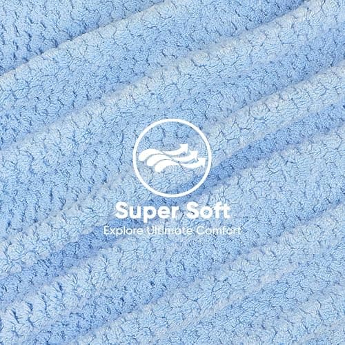 HOMEXCEL 5 Pack Microfiber Hair Towels - 40 x 20 inches Super Soft, Fast Drying Turbans for Long, Thick, Curly Hair - Anti Frizz Wrap with Elastic Strap thumbnail 3