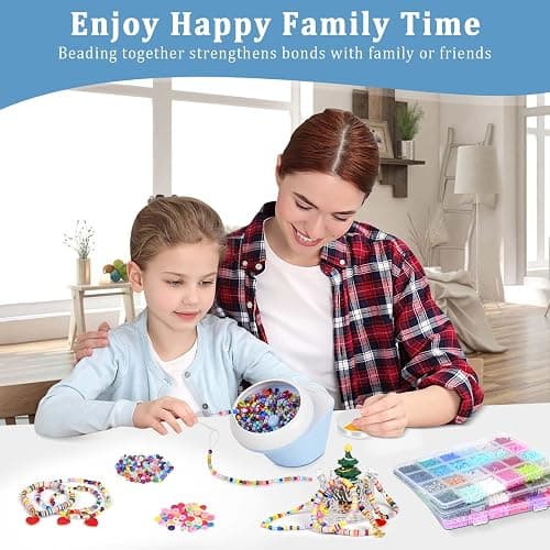 Clay Bead Spinner, Electric Bead Spinner for Jewelry Making, Bracelet Spinner and Necklace Making Machine with Bead Needles and Thread, Seed Bead Spinner, Clay Bead Bracelet Spinner (Blue), (No Beads) thumbnail 5