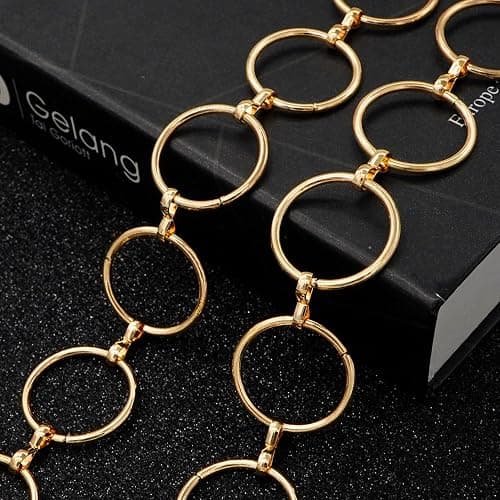 LIMHOO Metal Waist Chain for Women Chunky Belly Link Chain Belt for Dresses thumbnail 4