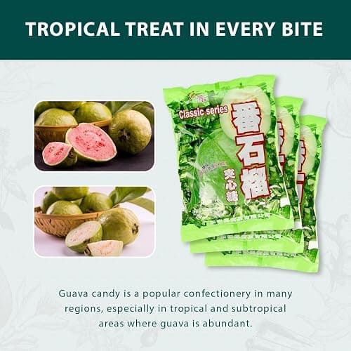Hongyuan Guava Candy, 12.3 oz (Pack of 1) Asian Fruit Hard Candy, Sweet & Tangy Tropical Flavor, Individually Wrapped for Sharing & Snacking thumbnail 6