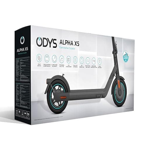 Odys Alpha X5 Faltbarer E-Scooter mit Straßenzulassung & Appanbindung (max 20 km/h, bis zu 50km Reichweite & bis max 119kg Gesamtgewicht, 10" Luftreifen, duales Bremssystem, LED-Farbdisplay, schwarz) thumbnail 15