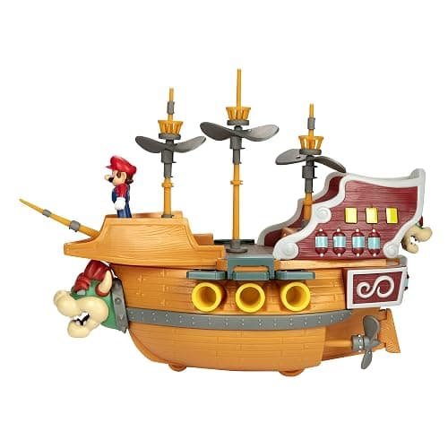 Super Mario Deluxe Bowser's Air Ship Playset with Mario Action Figure – Authentic in-Game Sounds & Spinning Propellers thumbnail 11