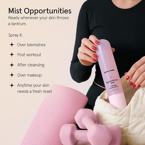 grace & stella Hypochlorous Acid Spray - Gentle Face Spray to Calm Redness & Flare-Ups - Soothing Facial Mist for Sensitive Skin (120 ml/4.22 fl oz) thumbnail 6