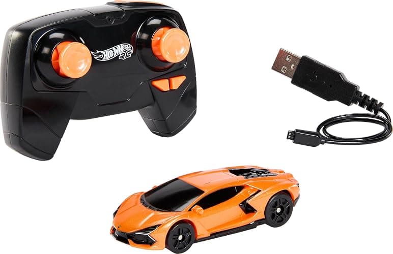 Hot Wheels RC Toy Car, Remote-Control Lamborghini Revuelto in 1:64 Scale, Recharge with USB Cable, Races & Stunts On- and Off-Track with Turbo Boost - Image 1