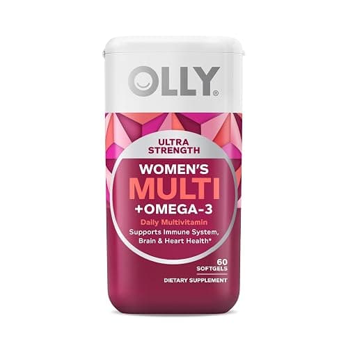 OLLY Ultra Women's Multi Softgels, Overall Health and Immune Support, Omega-3s, Iron, Vitamins A, D, C, E, B12, Daily Multivitamin, 30 Day Supply - 60 Count - Image 1