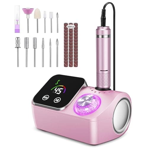 Urbuti Ponceuse pour Ongles Professionnelle 45000 RPM,12 en 1 Ponceuse Ongles Portable avec Écran LCD & Support,Lime a Ongle Electrique avec 36 bandes de ponçage,Kit Manucure Pédicure pour Salon thumbnail 8