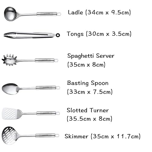 Maphyton Cooking Utensil Set, 11 PCS Stainless Steel Kitchen Utensil Set, Nonstick Kitchen Gadgets Cookware Set with Spatula thumbnail 3