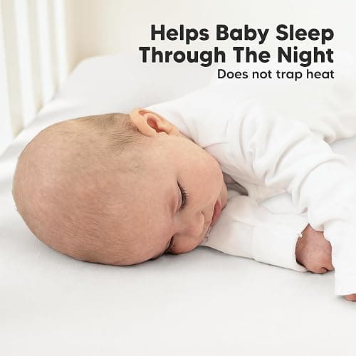 KeaBabies 2-Pack Organic Crib Sheets for Boys, Girls - 52x28 Fitted Crib Mattress Sheet Neutral, Breathable Jersey Cotton Cover for Baby Bed, Toddler Mattress, Soft & Cute Prints (Soft White) thumbnail 5