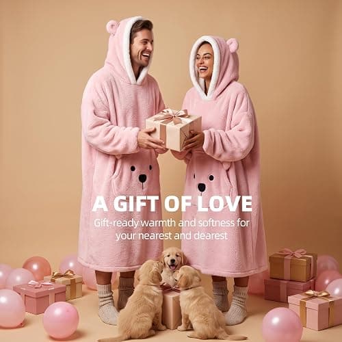 Huahomehui ZXIMU Blanket Hoodie, Wearable Blanket Extra Long Hoodie Blanket for Women Comfy Snugaies for women. thumbnail 2