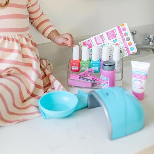 Melissa & Doug Love Your Look Pretend Nail Care Play Set – 20 Pieces for Mess-Free Play Mani-Pedis (Does NOT Contain Real Cosmetics), Pink thumbnail 5