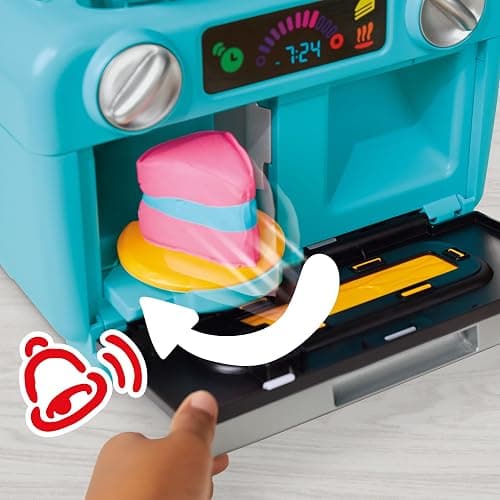 Play-Doh Super Slice Cake Playset, Toy Oven with Play Kitchen Accessories & 11 Modeling Compound Cans, Kids Arts & Crafts, Ages 3+ thumbnail 3