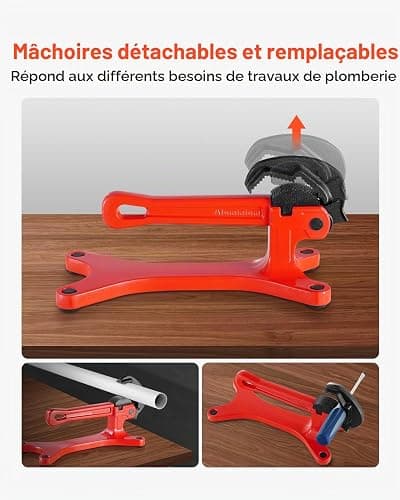 VEVOR Étau à Tuyaux 3,175-38,1 mm Étau à Tubes Portable Léger Aluminium, Mâchoires Acier, Facile à Transporter, Serrage Stable, pour Installation, Réparation, Entretien Plomberie sur Site, Chantiers thumbnail 7
