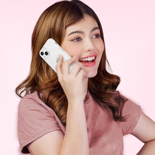 ZTOFERA Clear Case for iPhone 13, Cute Love Heart & Bowknot Pattern Design Aesthetic Transparent Phone Case Soft Flexible TPU Shockproof Protective Cover for Women Girls - White Bow thumbnail 7