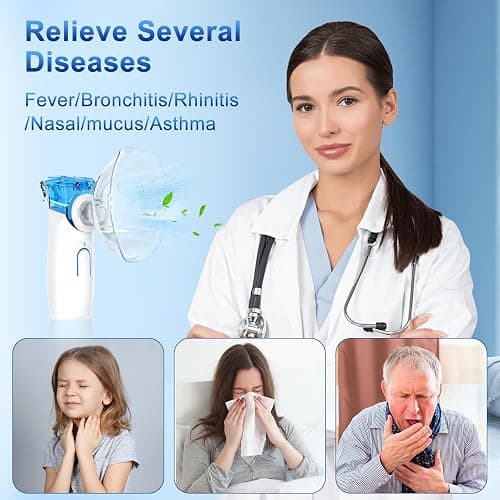 GIPIWYB Portable Nebulizer - Includes 1 Set Accessories,Nebulizer with Auto Clean Mode for Kids Adult Family & Travel Use thumbnail 3