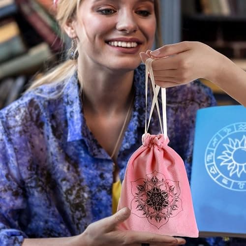 Myripoly Pink Tarot Cards Deck Set for Beginners with Meanings On Them-Tarot Card with Guidebook-(Free Velvet Tarot Bag Pouch) thumbnail 6