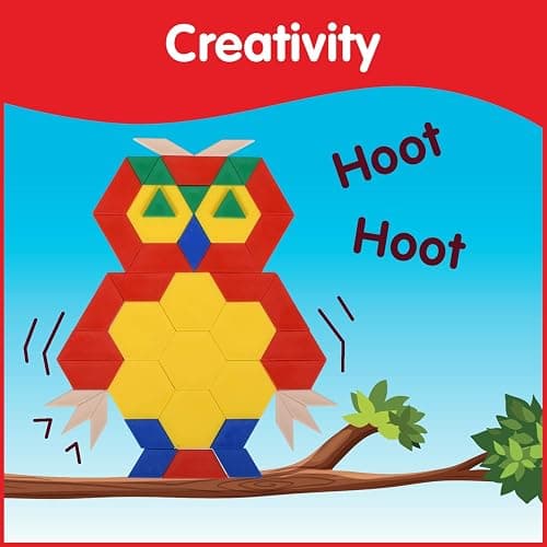 edxeducation Plastic Pattern Blocks | Set of 250 | Math Manipulative for Fractions, Symmetry, Patterning and Creativity | Math Supplies for Classroom thumbnail 3