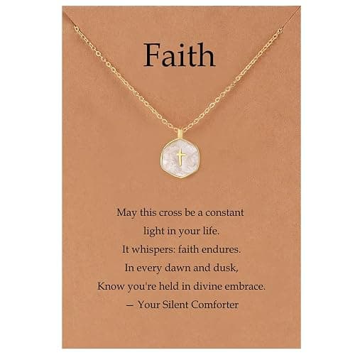 SERYNOW Small Cross Necklace for Women, Dainty 14K Gold Plated Cross Pendant Necklace, Everyday Simple Cross Charm Choker Minimalist Religious Jewelry Cute Trendy Gifts thumbnail 2
