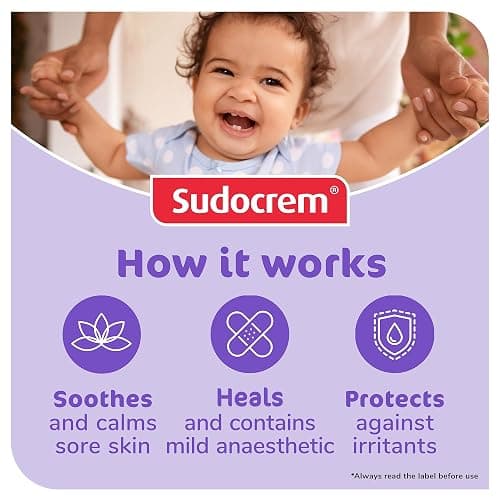 Sudocrem - Diaper Rash Cream for Baby, Soothes, Heals, and Protects, Relief and Treatment of Diaper Rash, Zinc Oxide Cream - 125g thumbnail 3