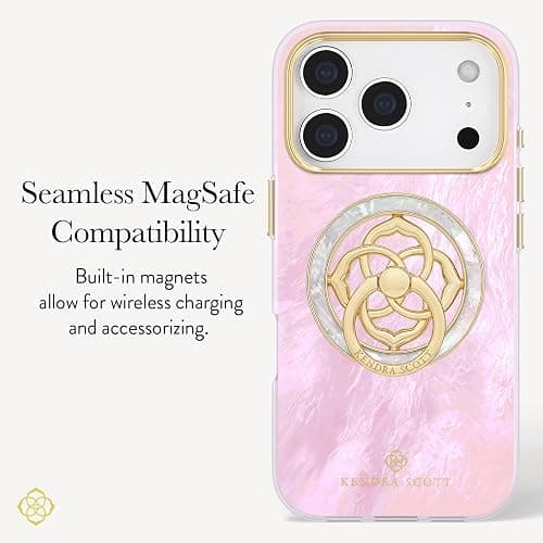 Kendra Scott iPhone 17 Pro Case - MagSafe Phone Case - Pink Pearl | Compatible with MagSafe - Lightweight Designer Case for iPhone 17 Pro with Anti-Scratch Coating and Mother-of-Pearl Finish thumbnail 6