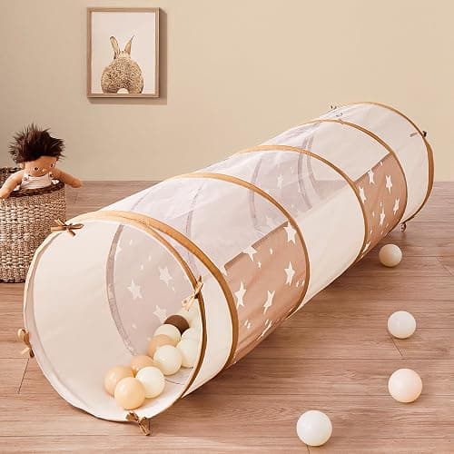 Tiny Land Tunnel Toys for Toddlers, 69" x 18" Baby Tunnel Crawl Indoor, Play Tunnel for Kids to Crawl Through, Pop Up Dog Tunnel, Baby Outdoor Toys - Image 1