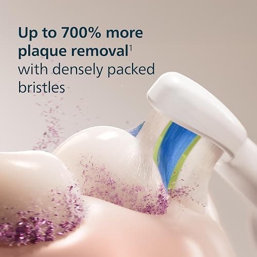 Philips Sonicare W DiamondClean - Genuine Replacement Electric Toothbrush Heads, White, 4 Pack One Year Supply, HX6064/65 thumbnail 4