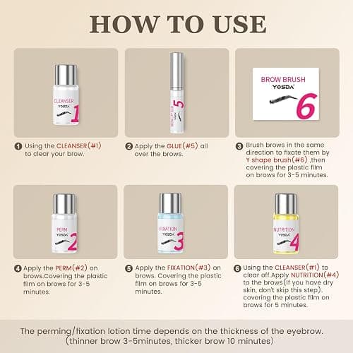 Brow Lamination Kit, KERATIN Eyebrow Lamination Kit Professional DIY Brow Lift Styling Kit For Fluffy Thicker Eyebrows, Instant Quick Perm For Brows Growth 8-weeks for Salon,Home Use thumbnail 7