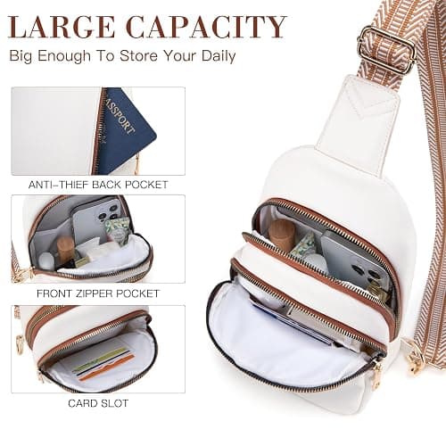 Viverte Crossbody Bags for Women Initial Sling Bag Cross Body Fanny Packs Personalized Gifts for Mom Women Wife thumbnail 5