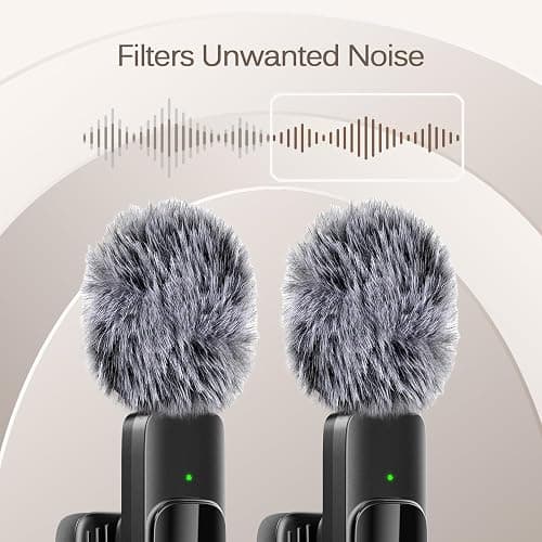 Professional Wireless Lavalier Lapel Microphone for iPhone, iPad, mini Video Recording Mic forInterview Video Podcast Vlog YouTube&Livestream, Noise Reduction, Plug &Play thumbnail 5