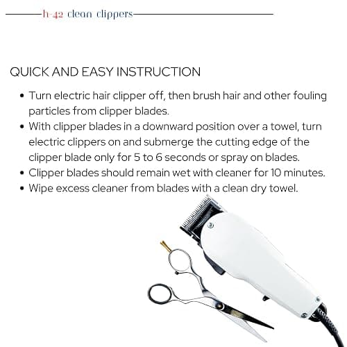 Skin Revolution H-42 Clean Clippers Blade Cleaner with Brush - 8oz Bottle thumbnail 7
