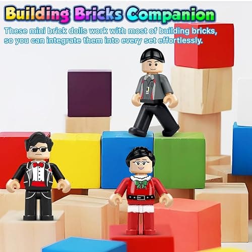 4BEE 24PCS Mini Figures Building Bricks, Minifigures Stuffer, Mini People Figures Only Toy, Kids Gift for Christmas, Halloween, Birthday Party Supplies, Easter Eggs thumbnail 6