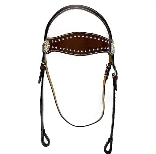 Hulara Top Grain Buff Leather Western Bridle and Breast Collar Set Tooled Headstall and Horse Breastcollar Western Tack Set Horse Breast Collar Western Bridle Sets Horse Headstall and Breast Collar thumbnail 2