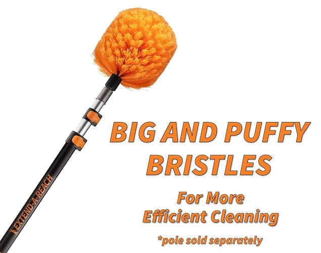 4-13 ft Cobweb Duster with Extension Pole // 20 Foot High Reach Spider Web Cleaner Cobweb Brush for Outdoor & Indoor Web Cleaning // Lightweight & Sturdy Telescopic Pole // The Ultimate Dusting Kit thumbnail 8