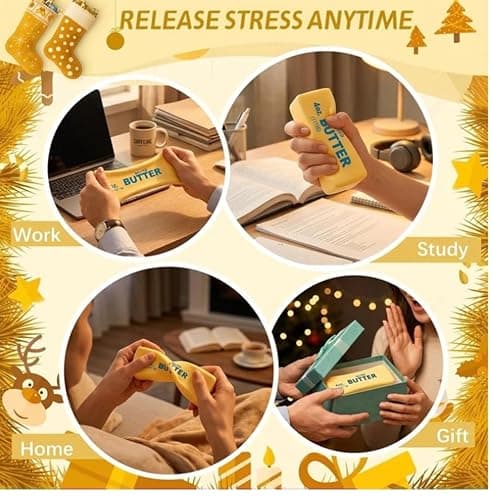Squishy Toy,Slow Rising Dumpling Squishy Butter Squeeze Toy Sensory Stress Relief Squishies Soft & Stretchy Fidget Toys for Anxiety Relief Party Favors（2PCS ） thumbnail 6