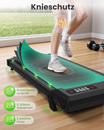 HomeFitnessCode Walking Pad für Zuhause mit Neigung - Laufband Laufpad Steigung Untertisch Elektrisch 1-8 KMH Walking Band thumbnail 5