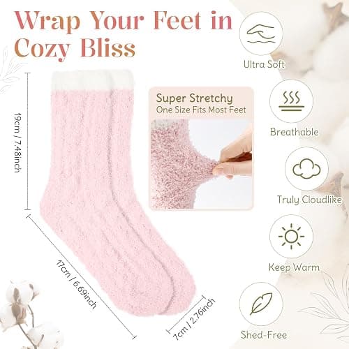 Brikabia Dance Gifts for Dancers, Ultra Soft Fuzzy Dance Socks for Women Dancer Party Favor thumbnail 3