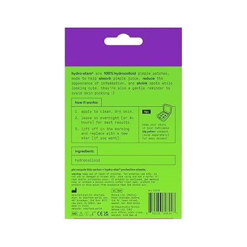 Starface Hydro-Star Party Pack Pimple Patches BIG PACK, Hydrocolloid, Clinically Proven Spot Shrinking in 6 Hours, Absorb Fluid, Reduce Redness, 4 Fun Colors, Vegan, Cruelty-Free Skincare (96 Count) thumbnail 10