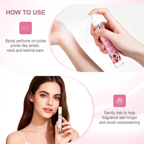 OFUN Perfume for Women, 5 Pack Mini Perfumes Samples, Hair Body Spray Mist, Mini Travel Size Perufme Set, Floral Note Fragrance Set for ADult,Christmas Stocking Stuffers thumbnail 5
