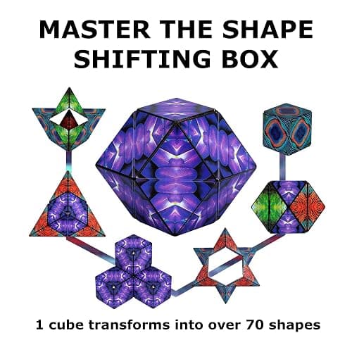 Shashibo Shape Shifting Box - Award-Winning STEM Fidget Toy with Strong Magnets - Fidget Cube Transforms Into 100+ Shapes, Christmas Stocking Stuffers Gift for Kids, Teens, and Adults (Wings) thumbnail 4