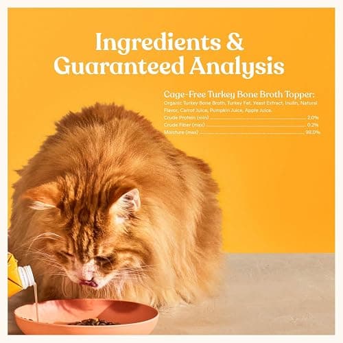 Made by Nacho Bone Broth Cat Food Topper for Hydration and Picky Eaters - Add Protein and Flavor to Your Dry Cat Food – Supports Optimal Nutrition, Digestion, Skin & Coat, 11 oz. Turkey thumbnail 5