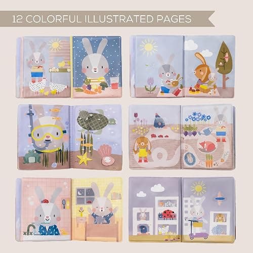 Taf Toys water reveal pad with Magic Stamp Interactive Reusable Water-Reveal Activity book for Toddlers 18 month, Non-Toxic & Quick-Drying Baby water magic for Toddler and Infants, Perfect Shower Gift thumbnail 2