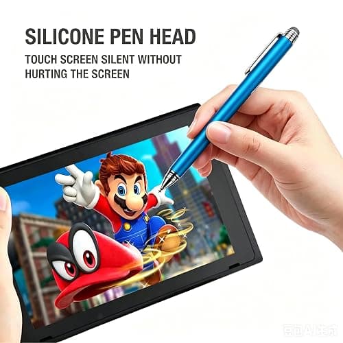 2-in-1 Stylus Pen for Nintendo Switch/Switch Lite/OLED, Capacitive Stylus for Nintendo Switch 2 Pen, Switch Super Precise Stylus Pen with Lanyard (Phantom Black) thumbnail 4
