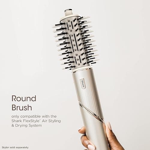 Shark FlexStyle Round Hot Air Brush Attachment for Blow Dryers, Hair Styling Tool for Straight, Wavy, Curly, and Coily Hair, Stone thumbnail 2