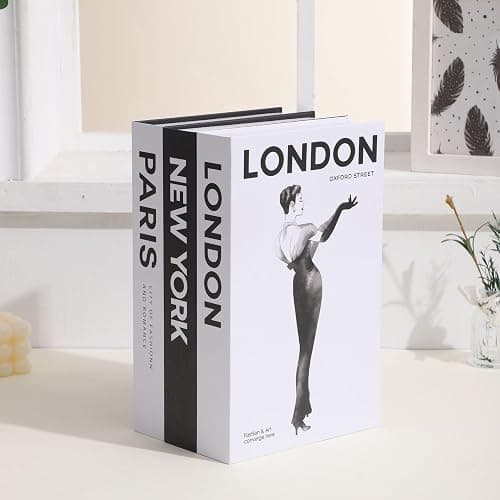 Fabiacci Decorative Books for Home Decor,Set of 3 Stylish Fake Books of Room Books Decor Aesthetic,for Coffee Table Decor,Living Room, Table, Shelf Decor,Modern Hardcover Stacked Display Books thumbnail 7