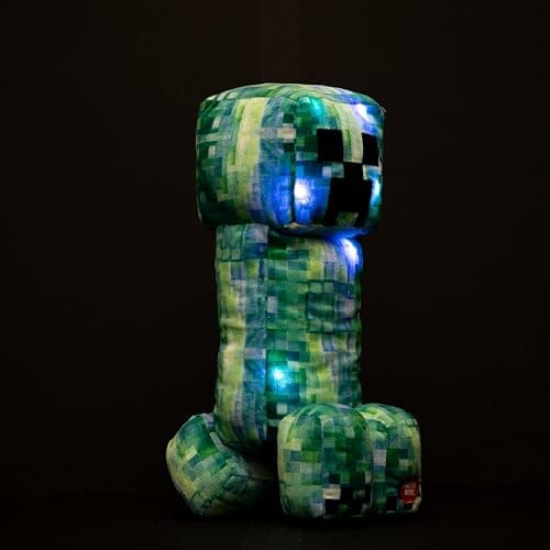 Jay Franco Minecraft Charged Up Creeper Pillow Buddy - Light up Plush - Super Soft Polyester Microfiber Character Pillow with LED Lights, 16 Inches thumbnail 3