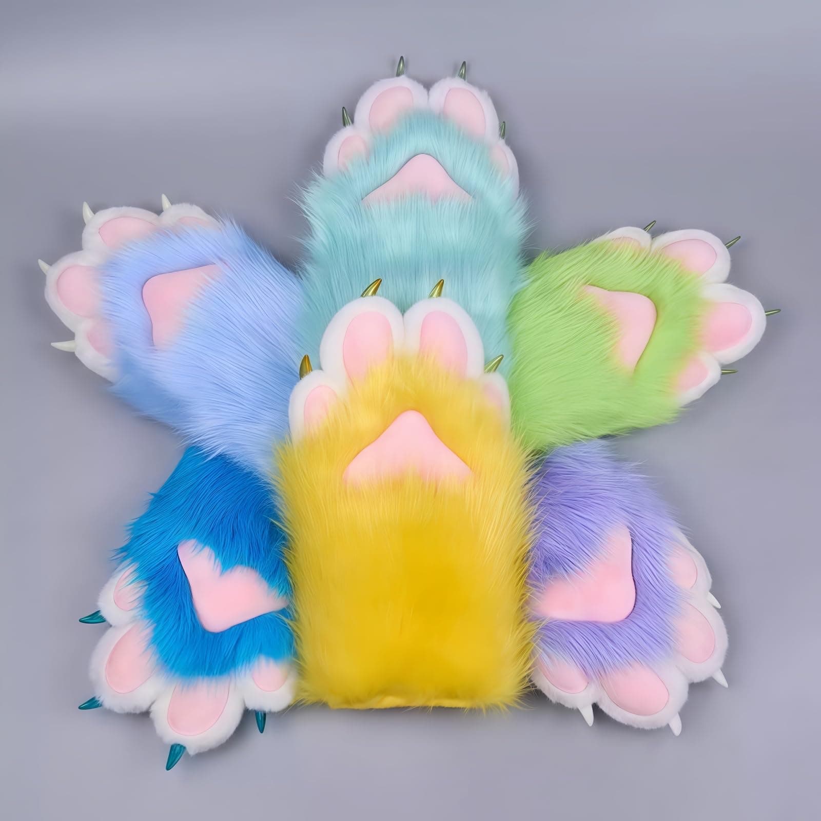 Fursuit paws gloves Multiple colors to choose from Furry claws Cosplay exhibition costumes Cat paw glove thumbnail 4