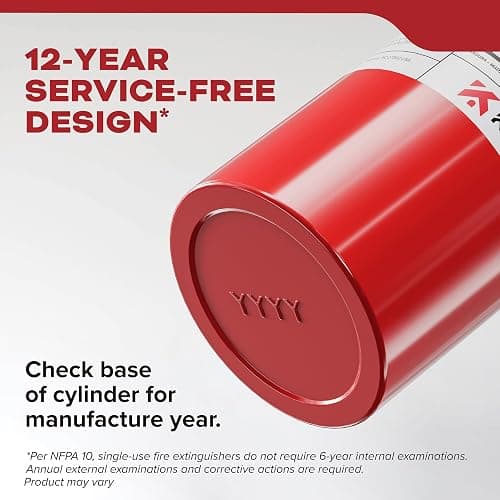 Kidde FA110 Multi Purpose Fire Extinguisher 1A10BC, 1 Pack, red - 1 Pack thumbnail 9