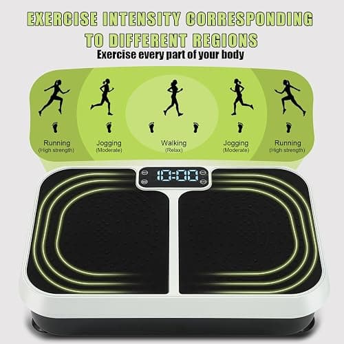 Homesy Vibration Plate Exercise Machine, Vibrating Plate for Lymphatic Drainage, Full Body Shaking Workout Fitness Platform Board, Sport Gym Equipment for Weight Loss Fat Burner thumbnail 3