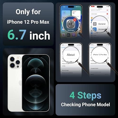 jaroco Magnetic for iPhone 12 Pro Max Case Heavy Duty Protection Rose | Compatible with MagSafe,Military Grade Drop Protection,Translucent Matte,Non-Slip,Shockproof 2-Layer Durable Bumper Case thumbnail 8
